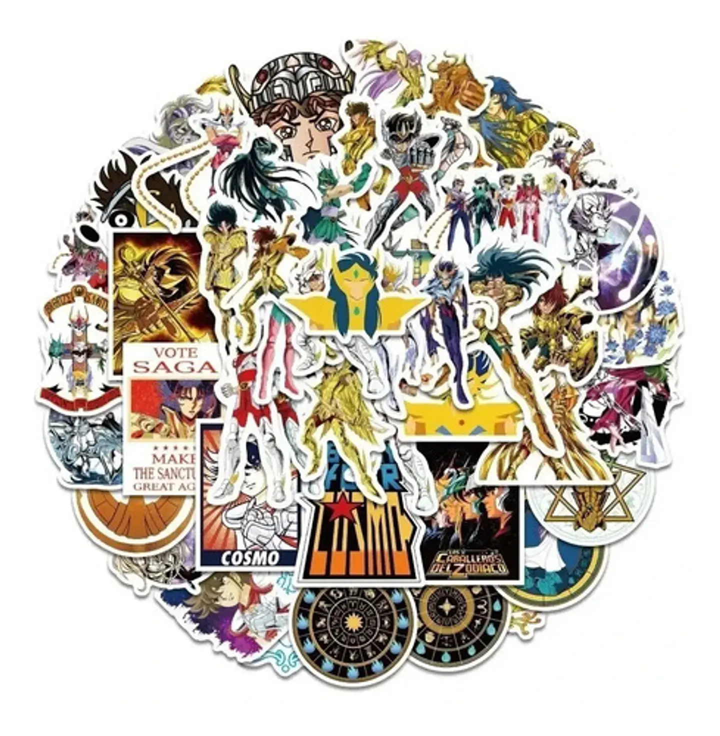 Saint Seiya - Set De 50 Stickers / Calcomanias / Pegatinas 1