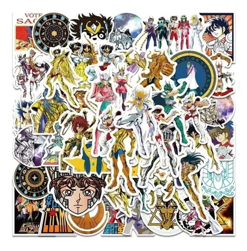 Saint Seiya - Set De 50 Stickers / Calcomanias / Pegatinas 4