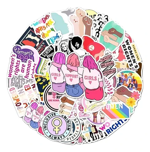 Feminismo - Set De 50 Stickers / Calcomanias / Pegatinas