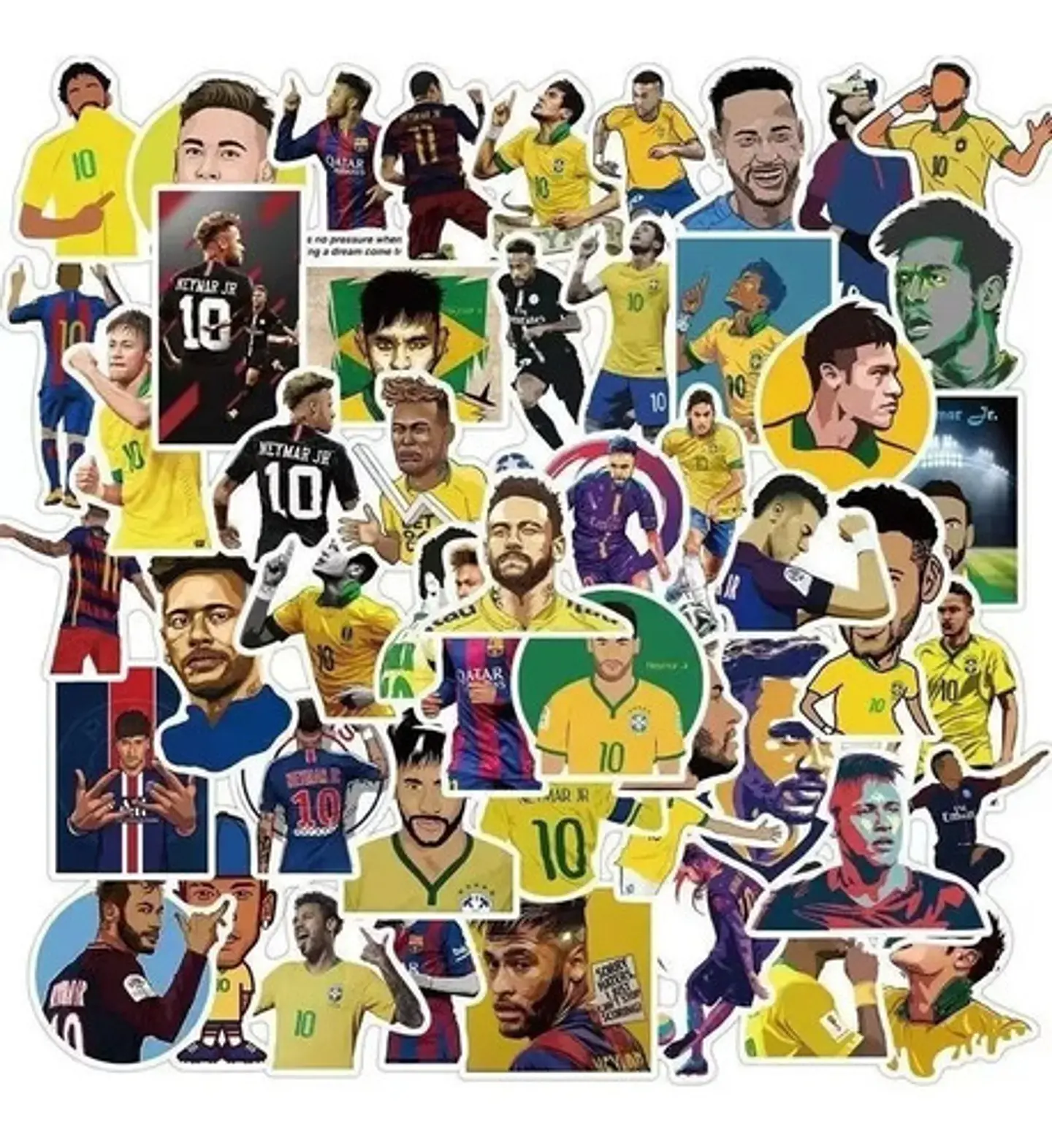 Neymar - Set De 50 Stickers / Calcomanias / Pegatinas 3