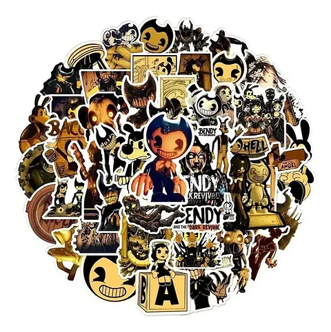 Bendy - Set De 50 Stickers / Calcomanias / Pegatinas