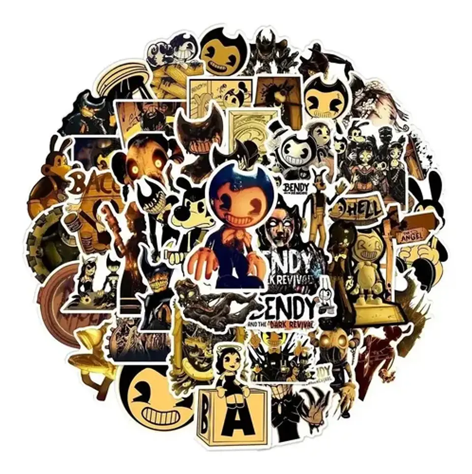 Bendy - Set De 50 Stickers / Calcomanias / Pegatinas 1
