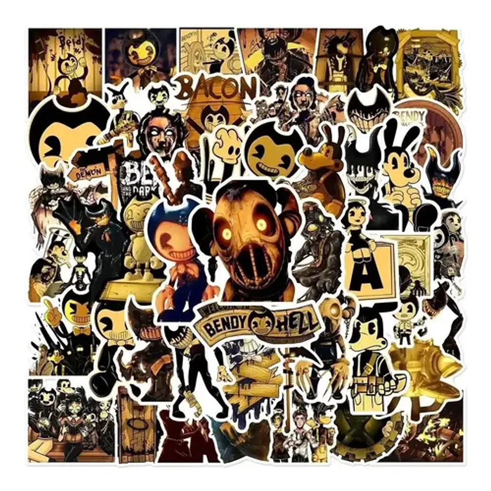 Bendy - Set De 50 Stickers / Calcomanias / Pegatinas 4