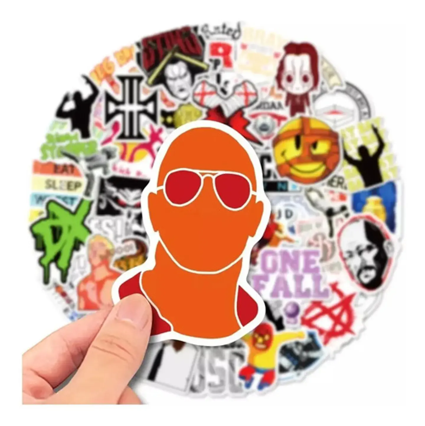 Lucha Libre / Wwe - Set De 50 Stickers / Calcomanías 3
