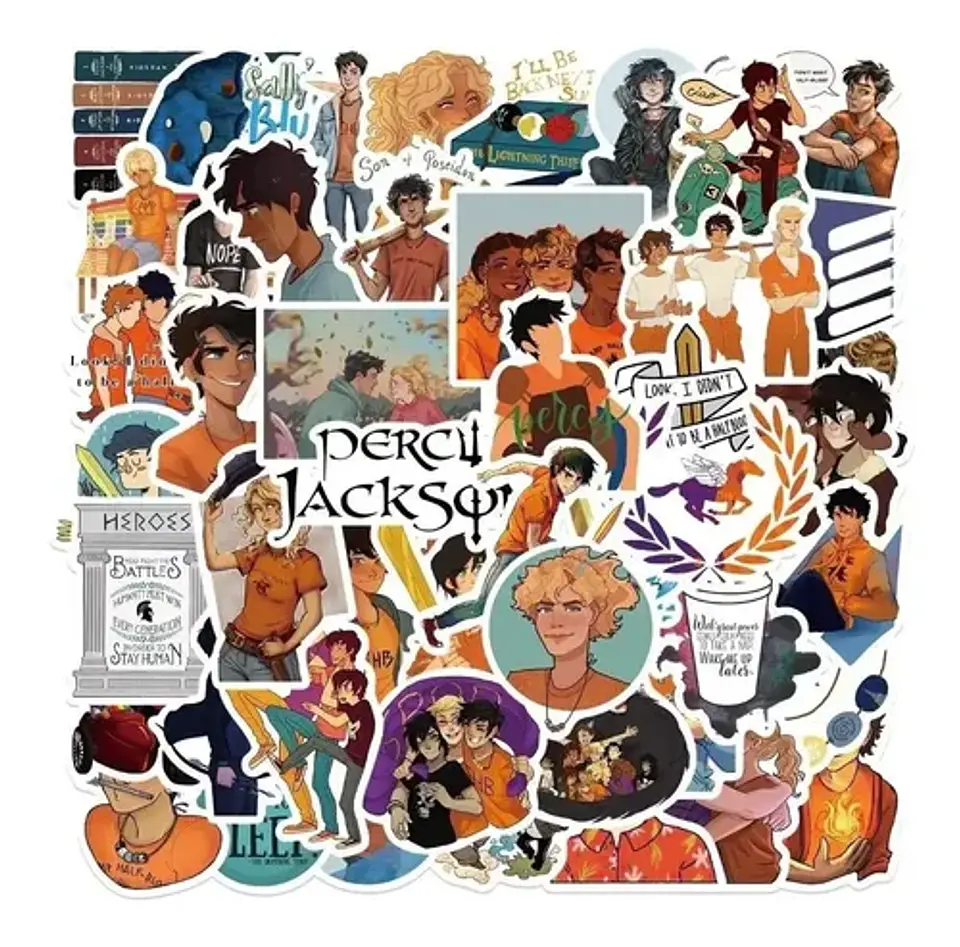 Percy Jackson - Set De 50 Stickers / Calcomanias / Pegatinas 4