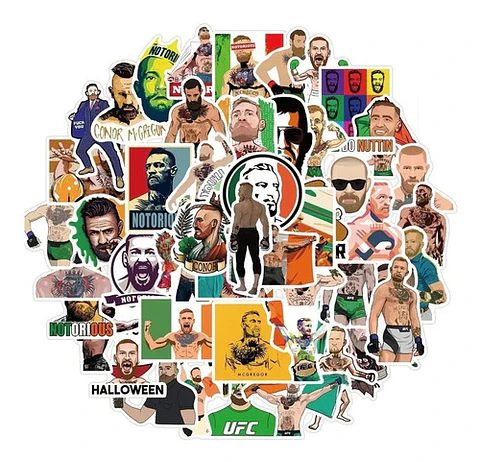 Conor Mcgregor - Set De 50 Stickers / Calcomanias / Pegatina