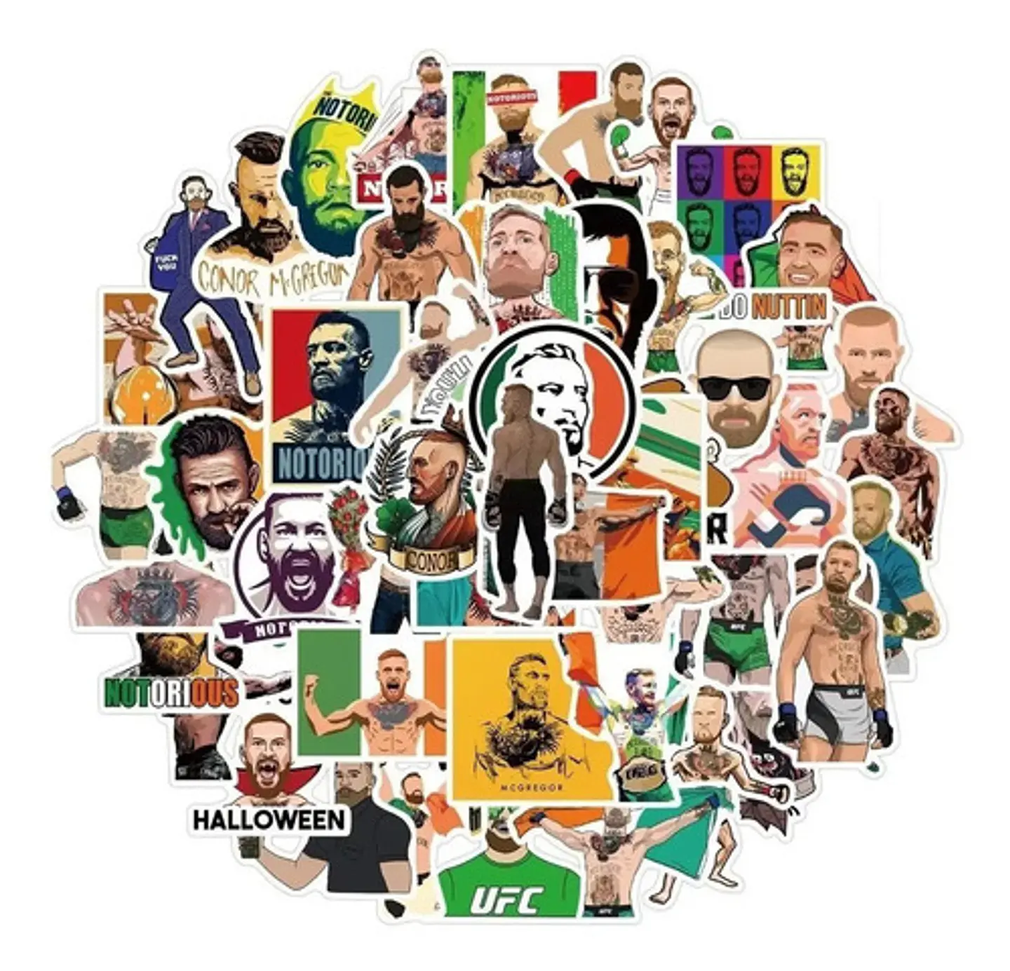 Conor Mcgregor - Set De 50 Stickers / Calcomanias / Pegatina 1