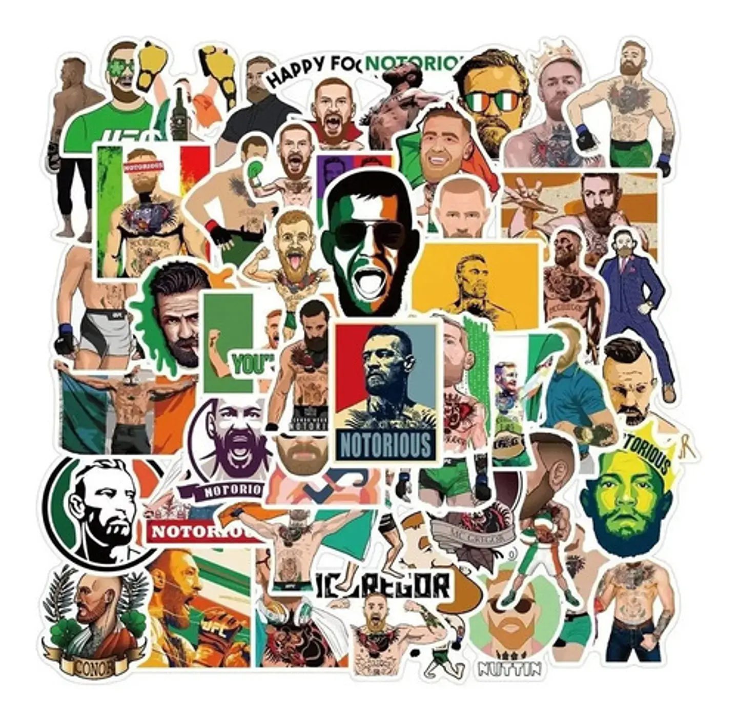 Conor Mcgregor - Set De 50 Stickers / Calcomanias / Pegatina 3