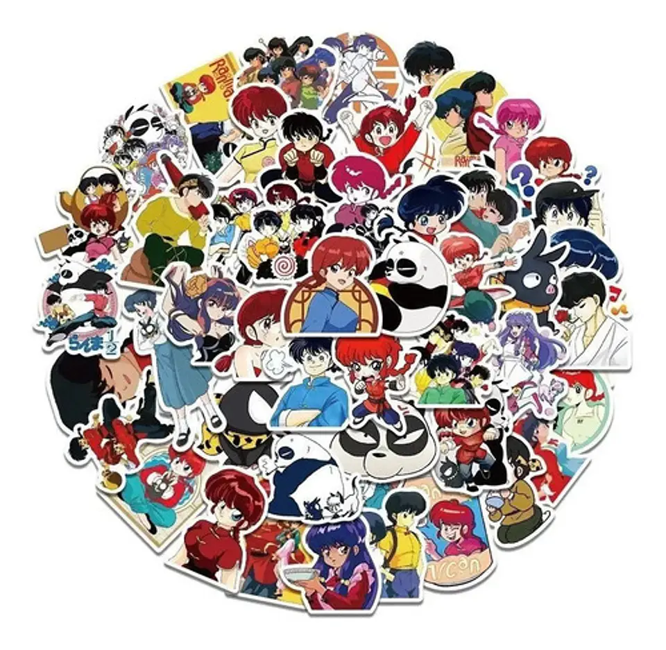 Ranma ½ - Set De 50 Stickers / Calcomanias / Pegatinas 1
