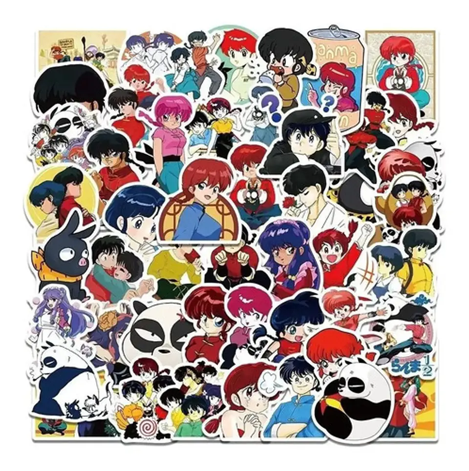 Ranma ½ - Set De 50 Stickers / Calcomanias / Pegatinas 3