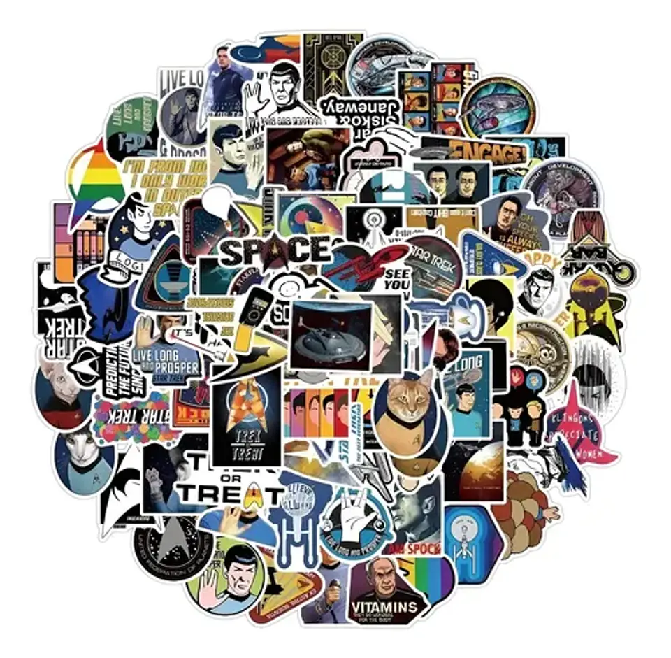 Star Trek - Set De 50 Stickers / Calcomanías / Pegatinas 1
