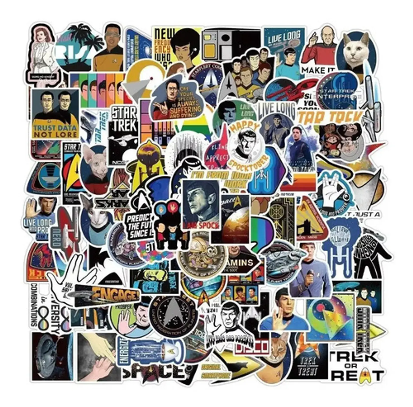 Star Trek - Set De 50 Stickers / Calcomanías / Pegatinas 4