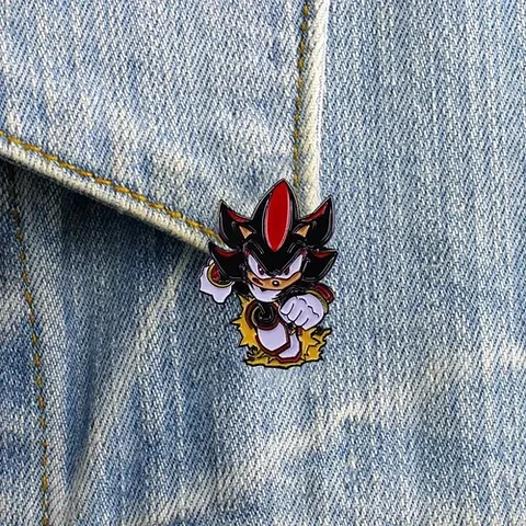 Pins Shadow The Hedgehog / Sonic / Broches Metálicos (pines)