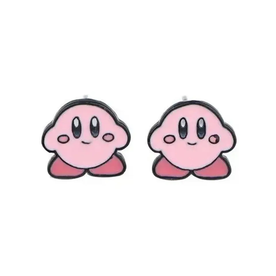 Aros Aretes Pendientes De Kirby / Acero Quirúrgico 1