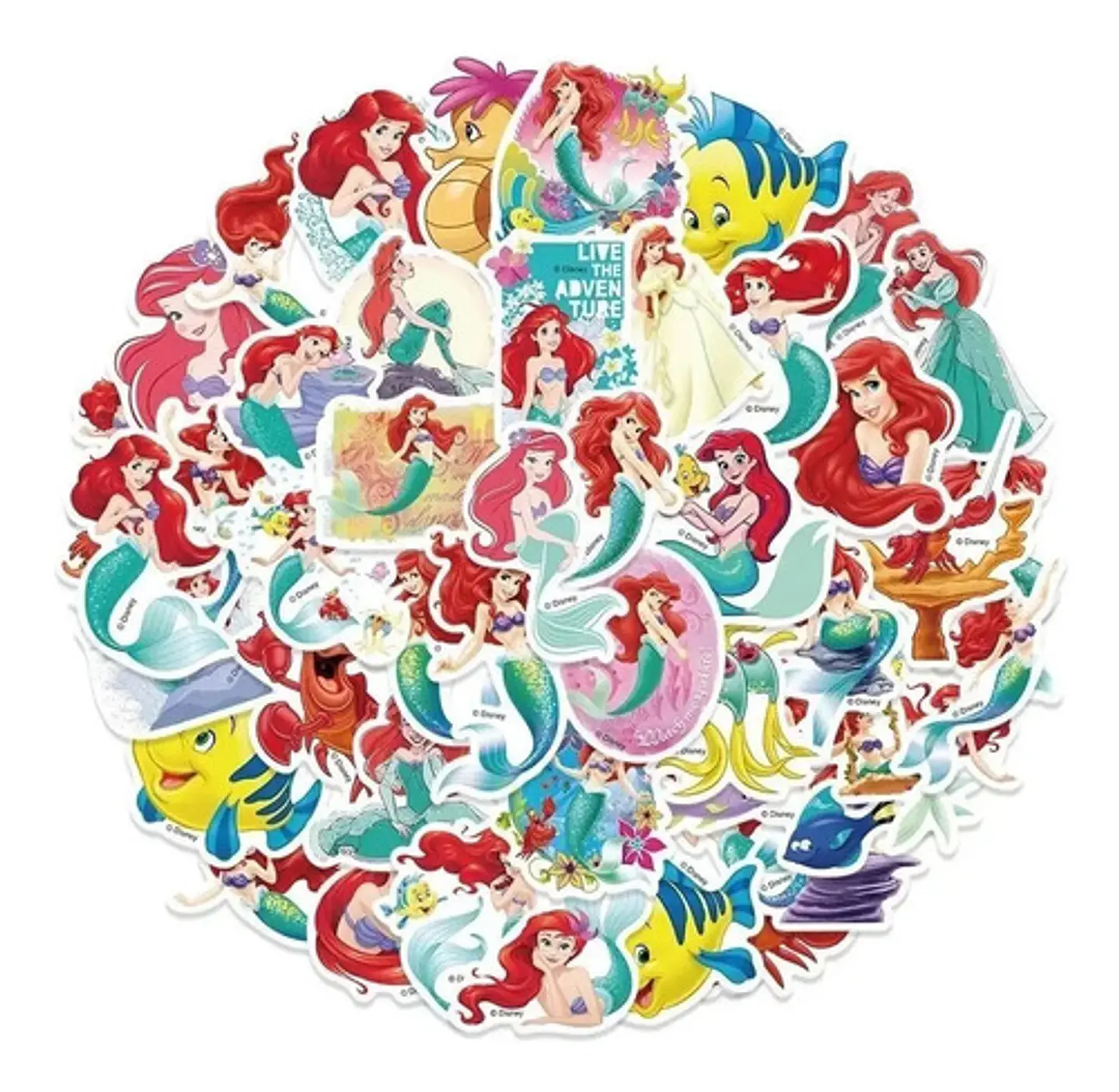 La Sirenita - Set De 50 Stickers / Calcomanias / Pegatinas 2