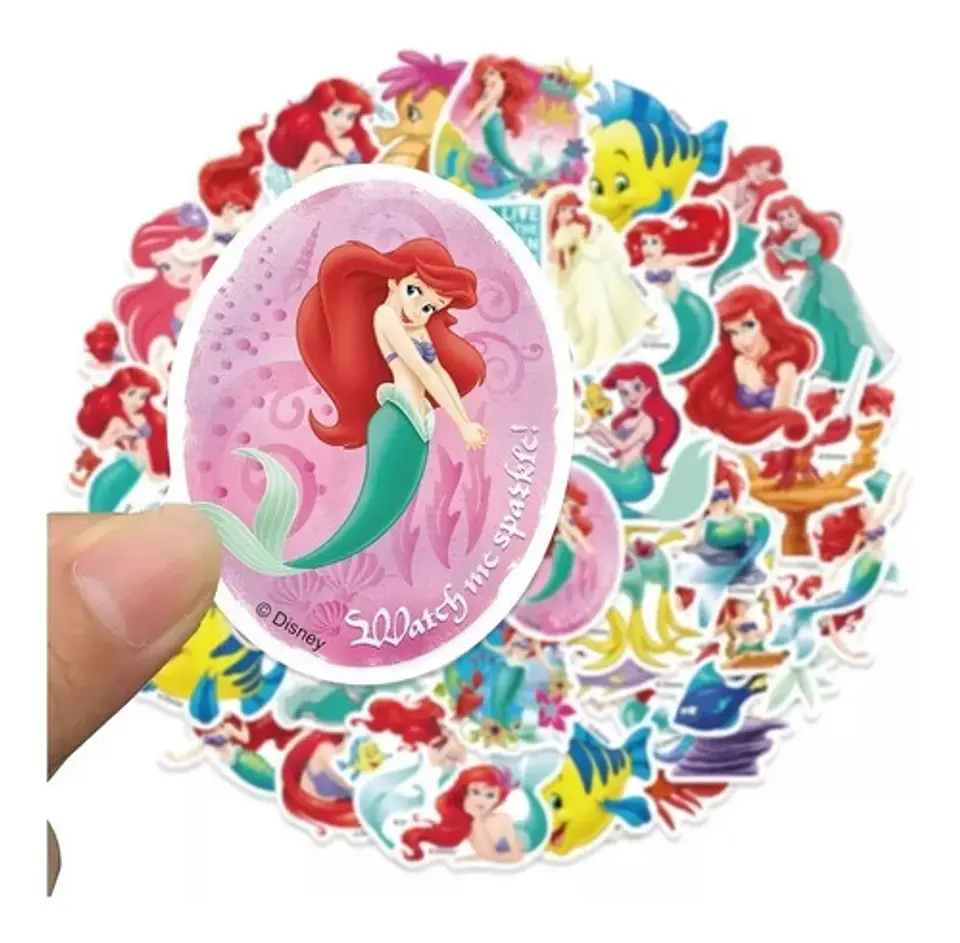 La Sirenita - Set De 50 Stickers / Calcomanias / Pegatinas 3