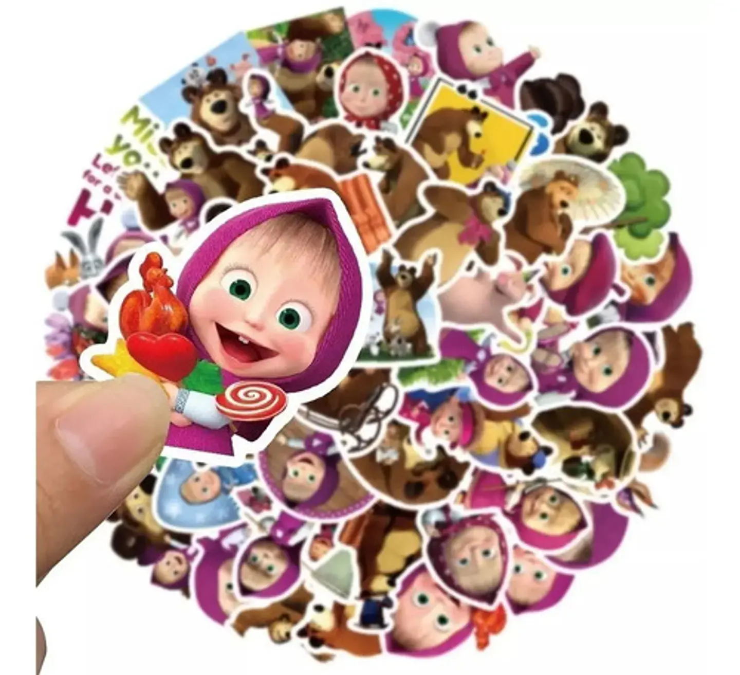 Masha Y El Oso - Set 50 Stickers / Calcomanias / Pegatinas 3