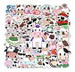 Vaca Kawaii - Set De 50 Stickers / Calcomanias / Pegatinas - Miniatura 3