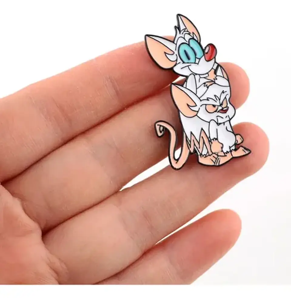 Pins Cerebro / Pinky Y Cerebro / Broches Metálicos (pines) 3