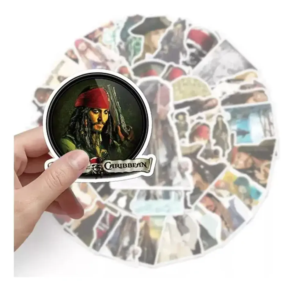 Piratas Del Caribe - Set De 50 Stickers / Calcomanias 2