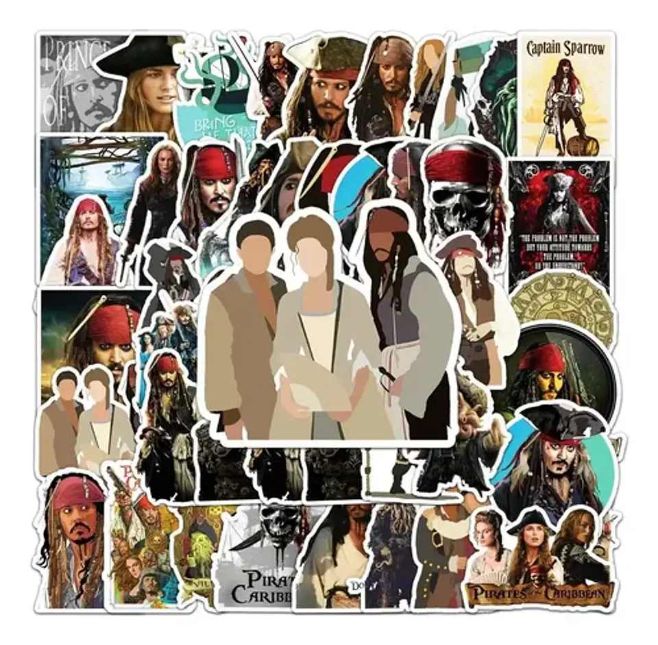 Piratas Del Caribe - Set De 50 Stickers / Calcomanias 3