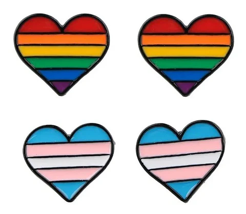 Aros Aretes Pendientes De Lgbt + Trans / Acero Quirúrgico