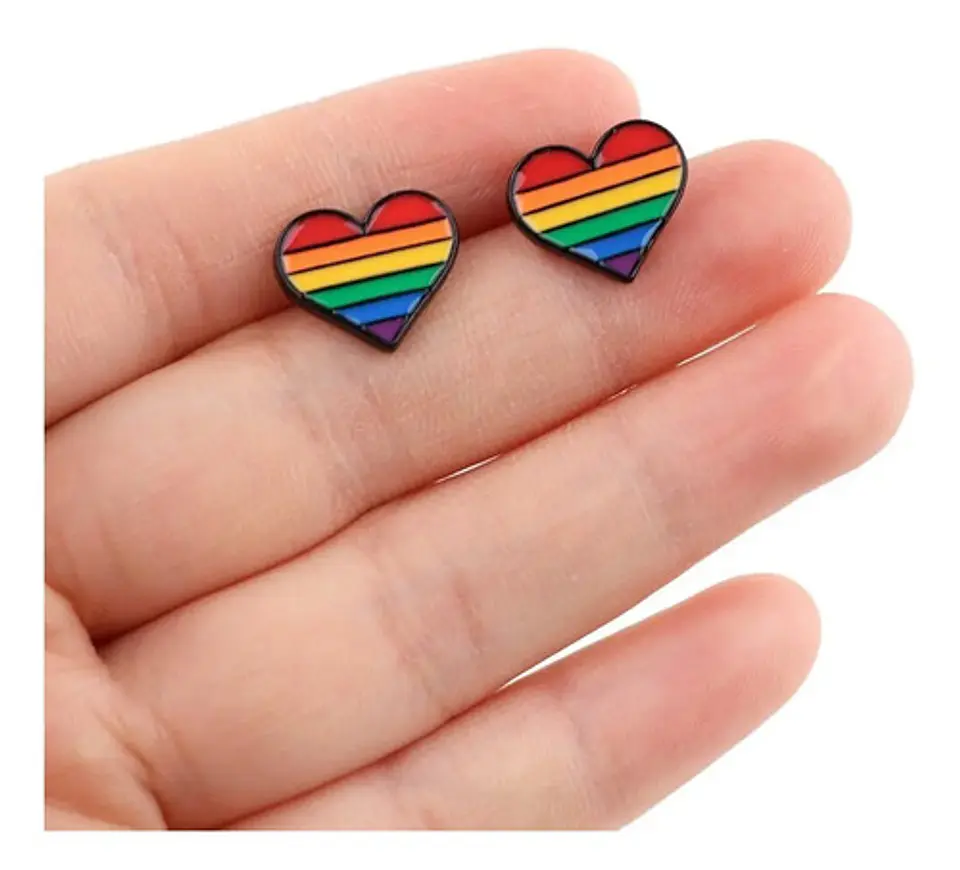 Aros Aretes Pendientes De Lgbt + Trans / Acero Quirúrgico 2