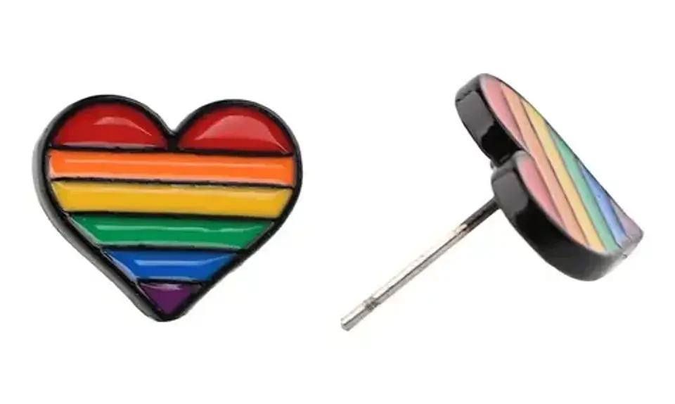 Aros Aretes Pendientes De Lgbt + Trans / Acero Quirúrgico 3