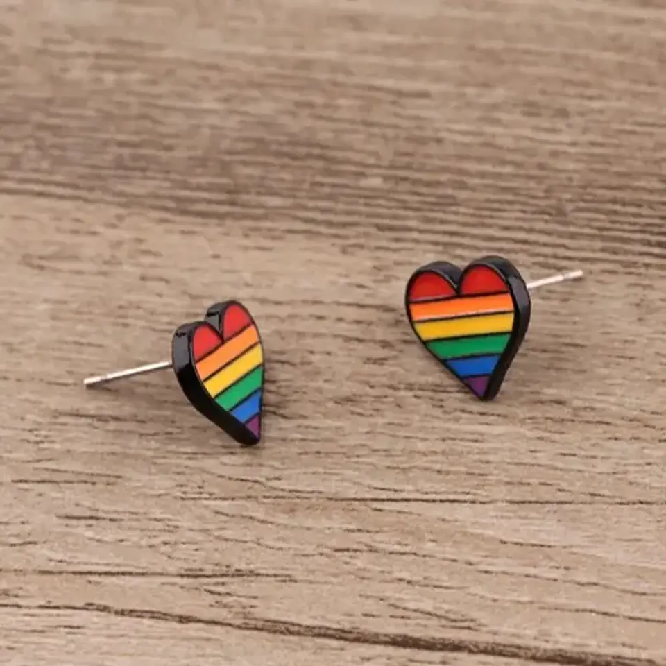 Aros Aretes Pendientes De Lgbt + Trans / Acero Quirúrgico 4