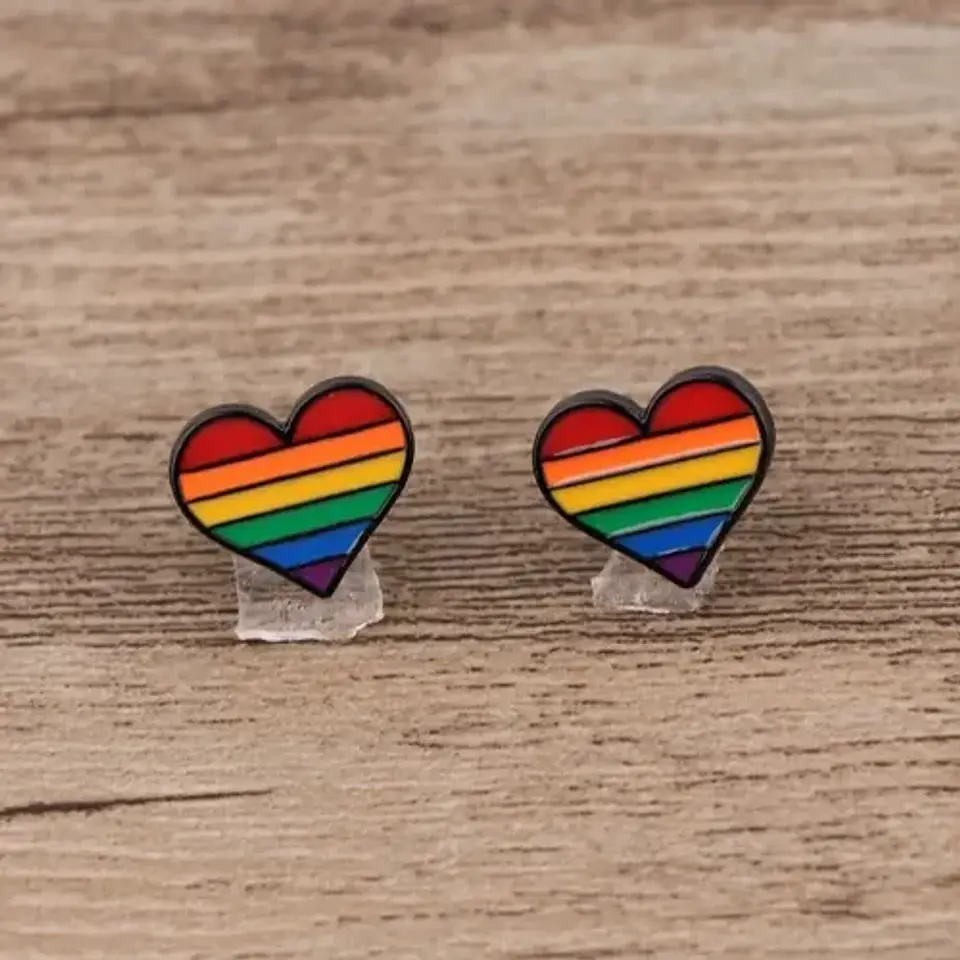 Aros Aretes Pendientes De Lgbt + Trans / Acero Quirúrgico 5