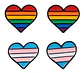 Aros Aretes Pendientes De Lgbt + Trans / Acero Quirúrgico - Miniatura 6