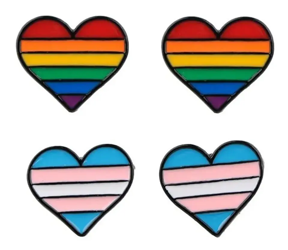 Aros Aretes Pendientes De Lgbt + Trans / Acero Quirúrgico 6