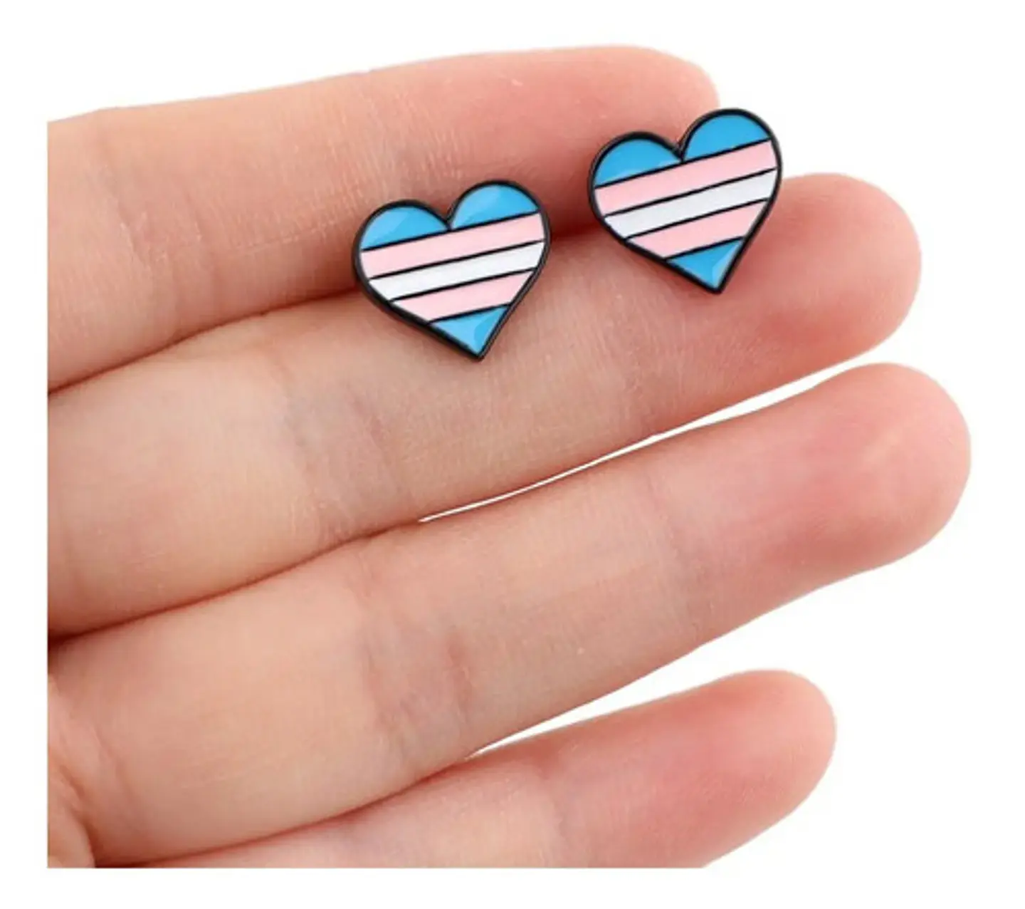 Aros Aretes Pendientes De Lgbt + Trans / Acero Quirúrgico 7