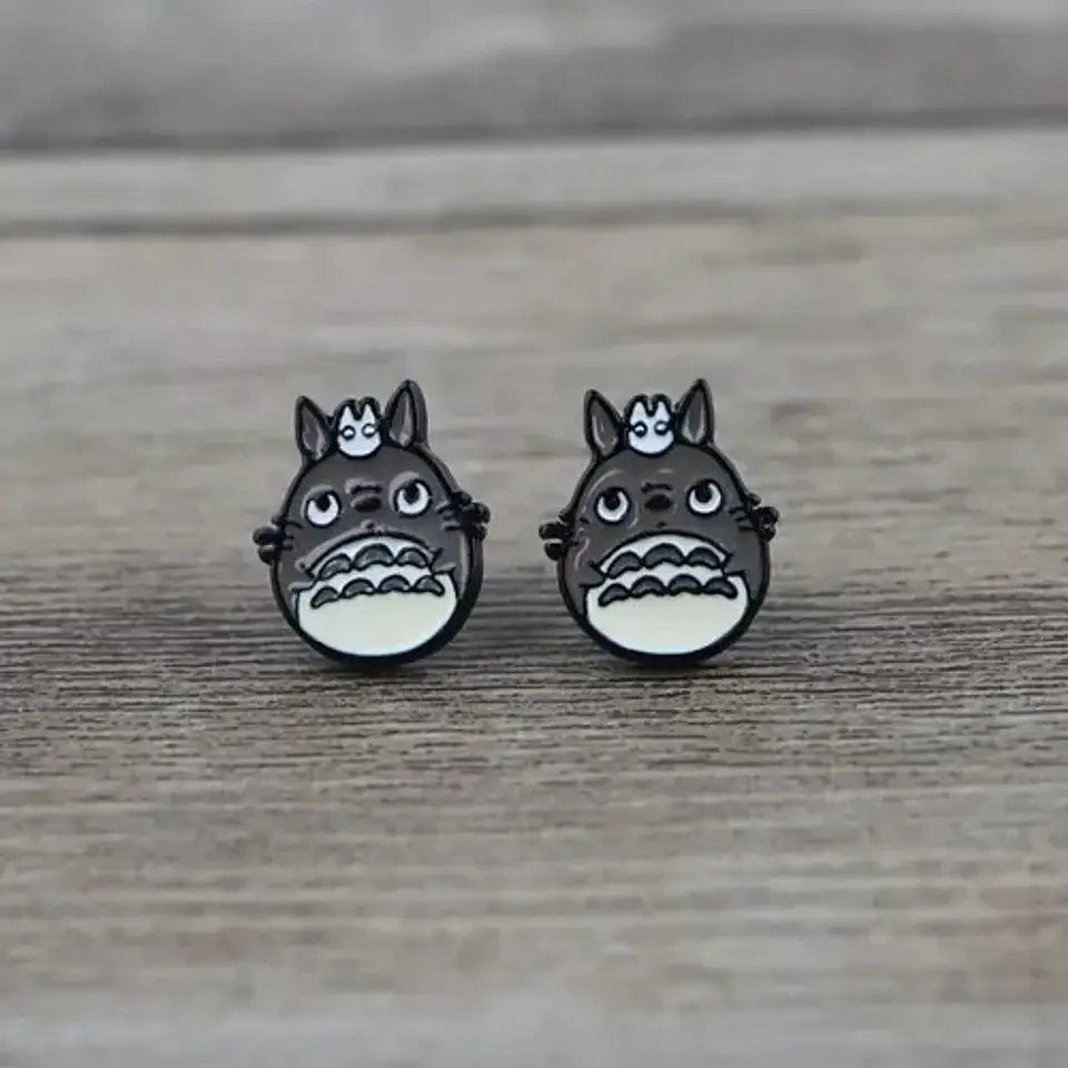 Aros Aretes Pendientes Mi Vecino Totoro / Acero Quirúrgico 2