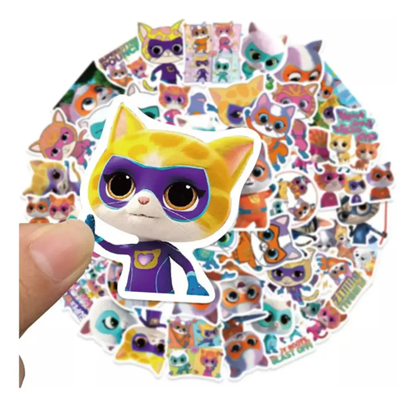 Supergatitos - Set De 50 Stickers / Calcomanias / Pegatinas 2