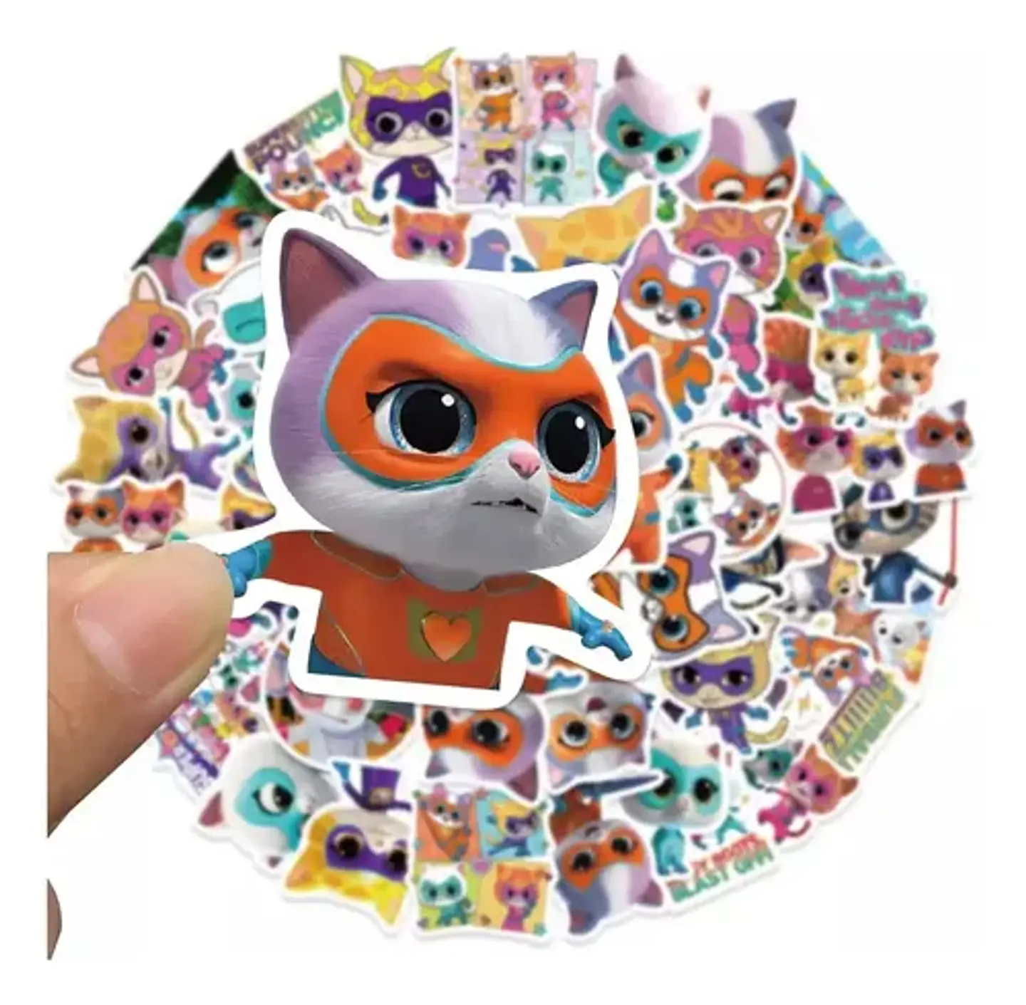 Supergatitos - Set De 50 Stickers / Calcomanias / Pegatinas 3