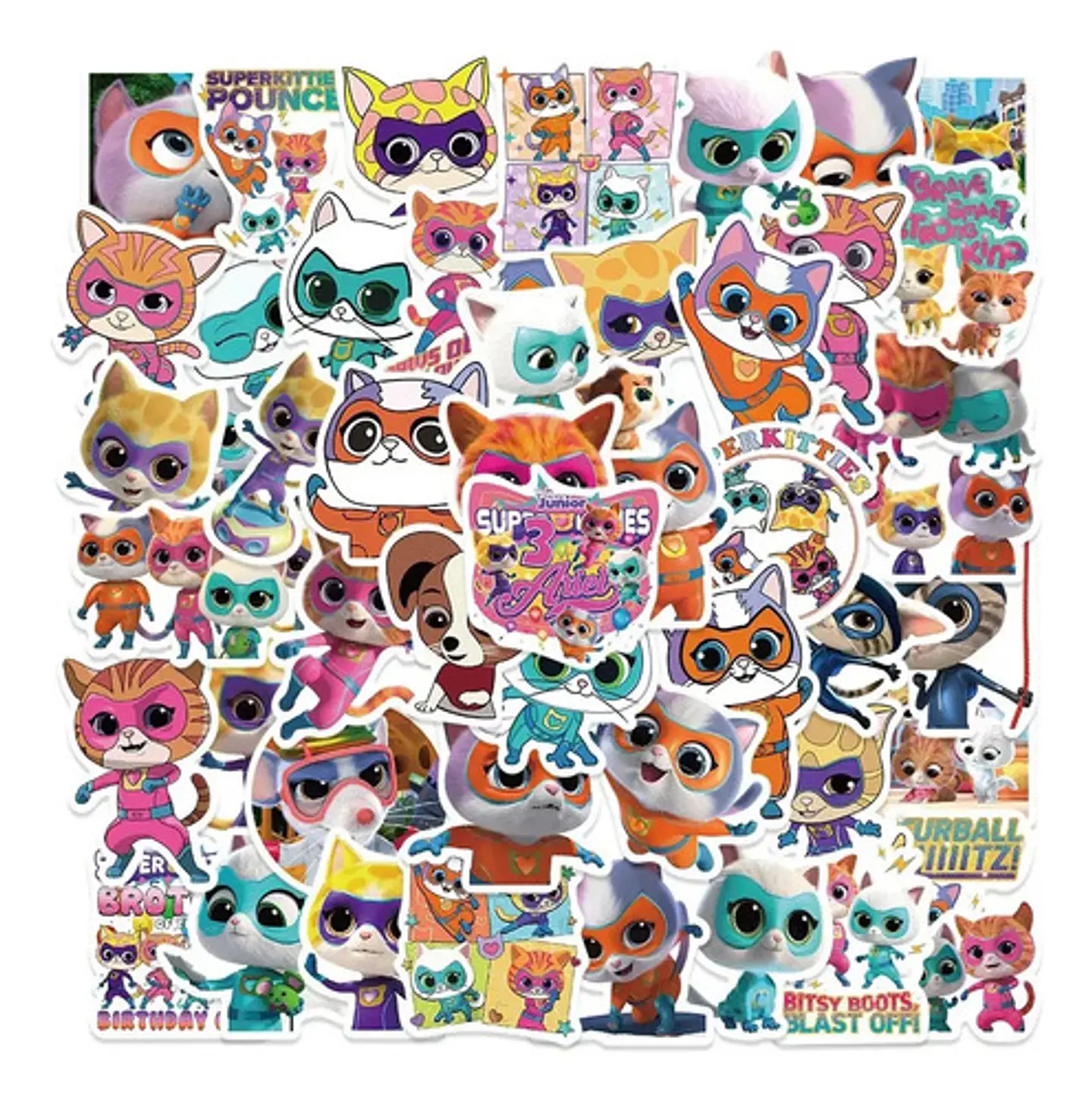 Supergatitos - Set De 50 Stickers / Calcomanias / Pegatinas 4