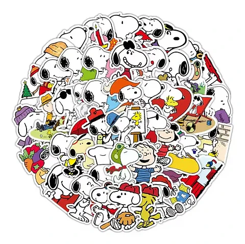 Snoopy - Set De 50 Stickers + 50 Pegatinas / 100 Calcomanías