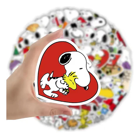 Snoopy - Set De 50 Stickers + 50 Pegatinas / 100 Calcomanías
