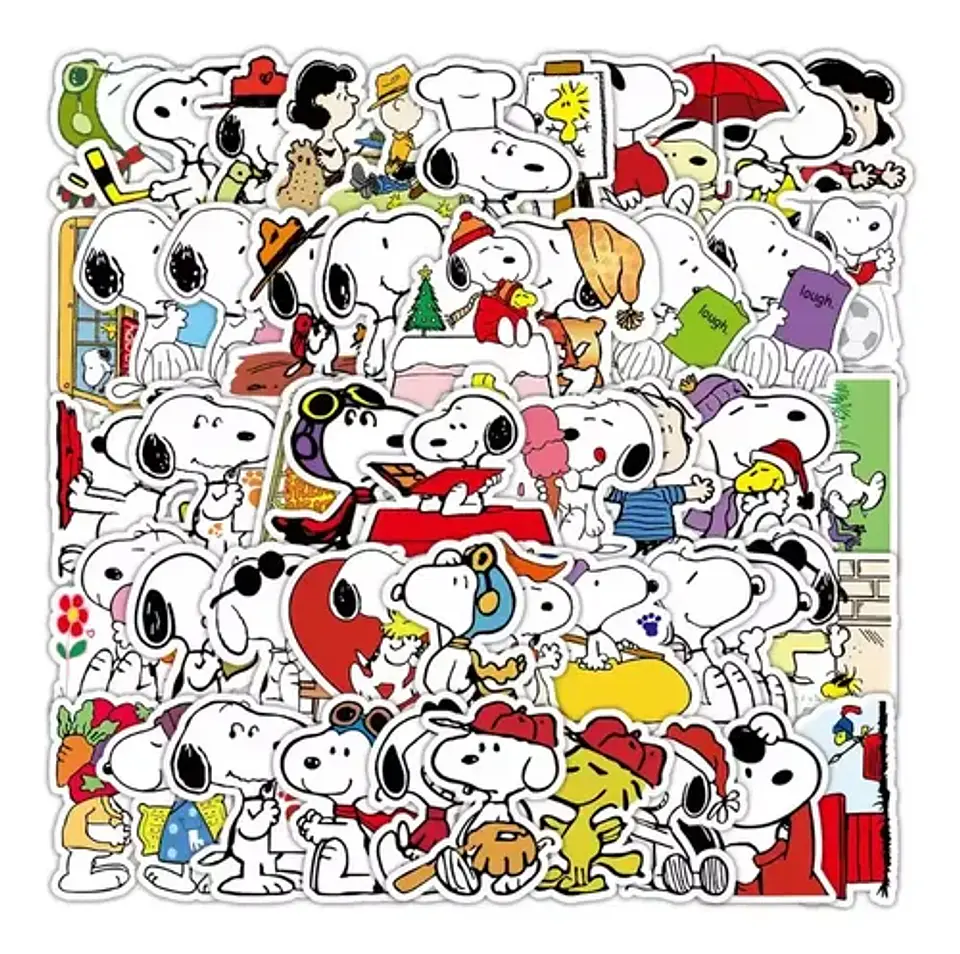 Snoopy - Set De 50 Stickers + 50 Pegatinas / 100 Calcomanías 3