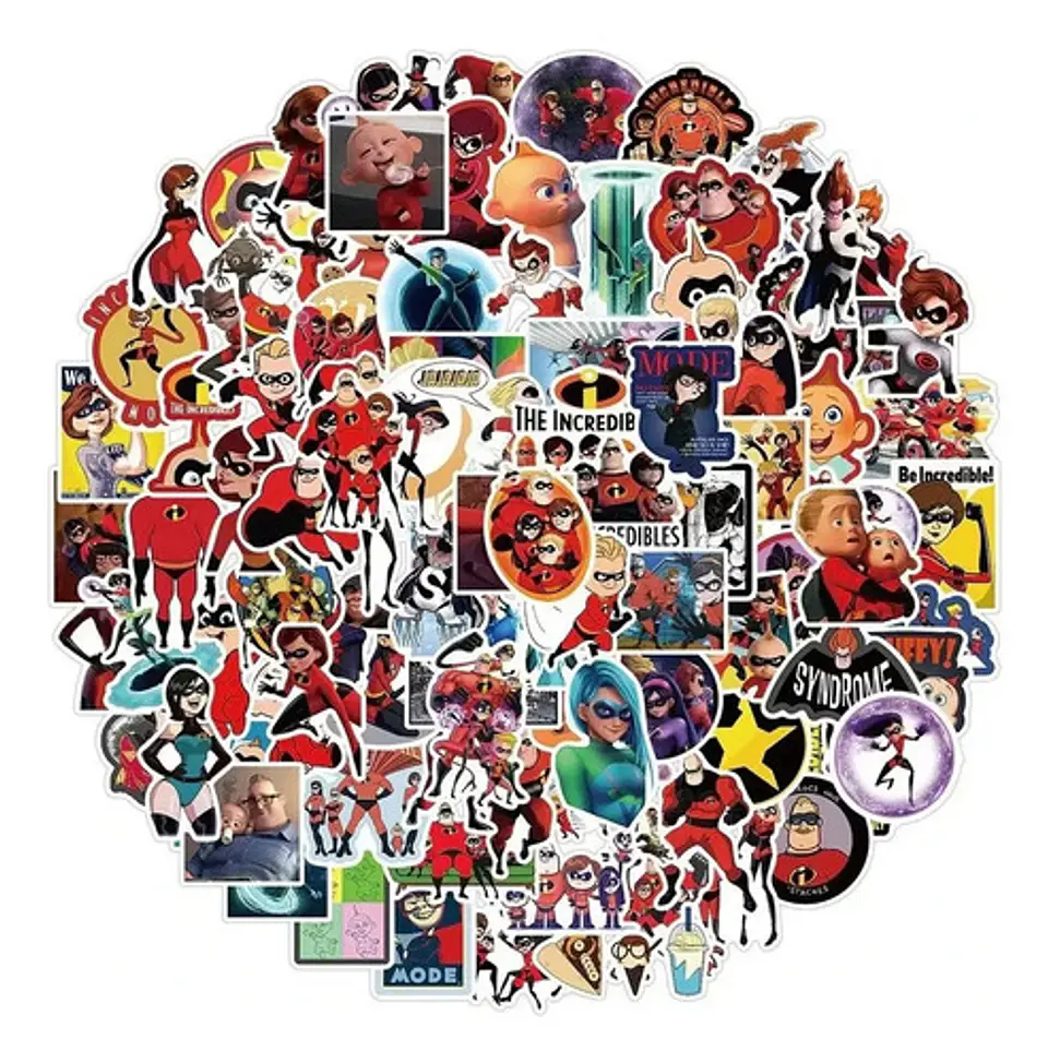 Los Increíbles - Set 50 Stickers / Calcomanias / Pegatinas 1