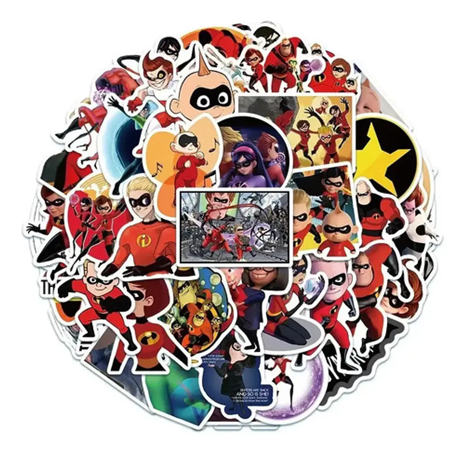 Los Increíbles - Set 50 Stickers / Calcomanias / Pegatinas 2