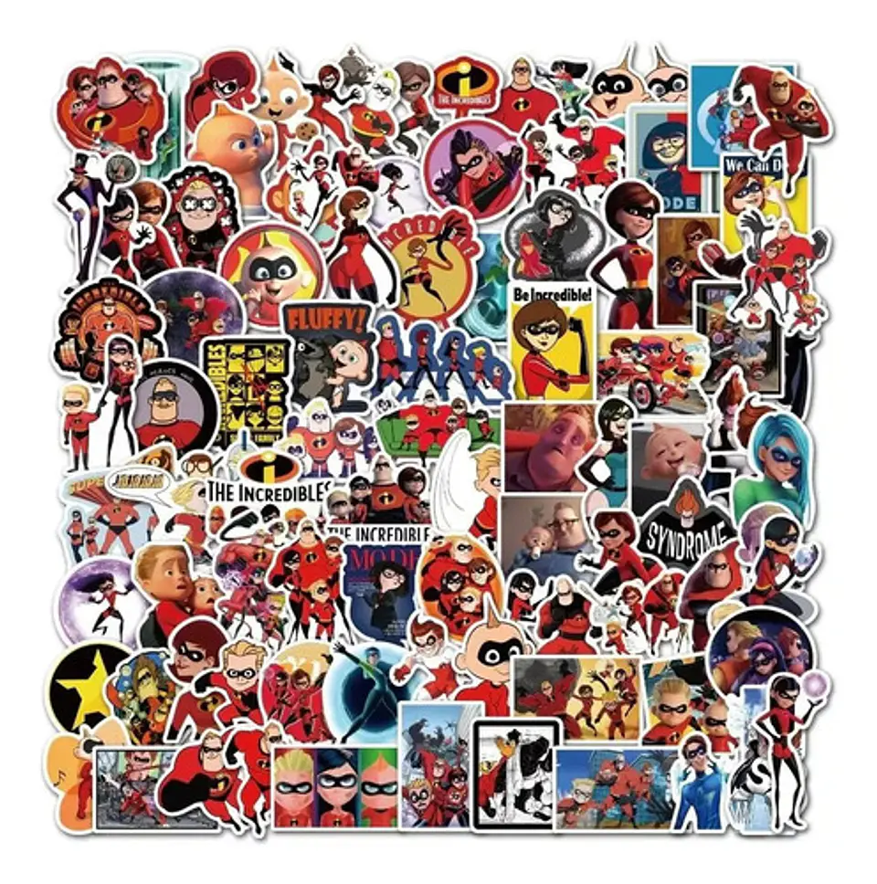Los Increíbles - Set 50 Stickers / Calcomanias / Pegatinas 5