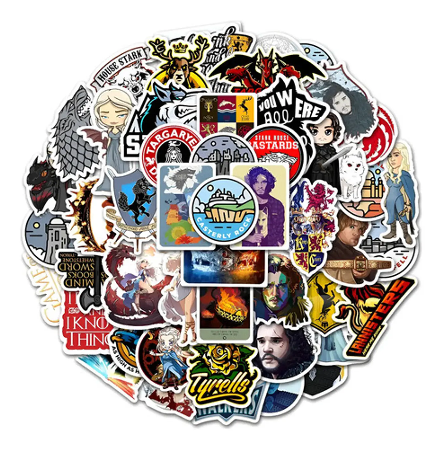 Game Of Thrones - Set 50 Stickers / Calcomanías / Pegatinas 1