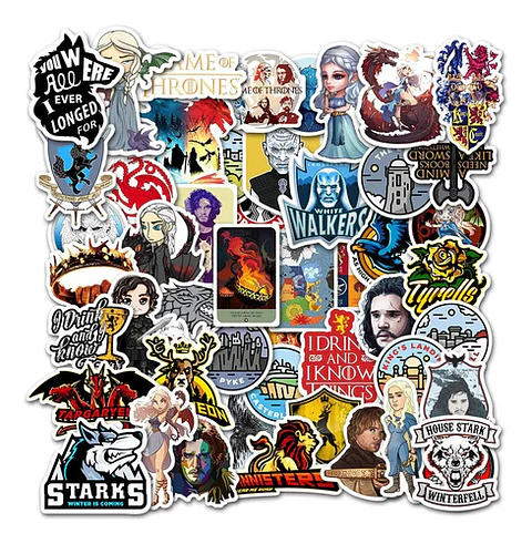 Game Of Thrones - Set 50 Stickers / Calcomanías / Pegatinas