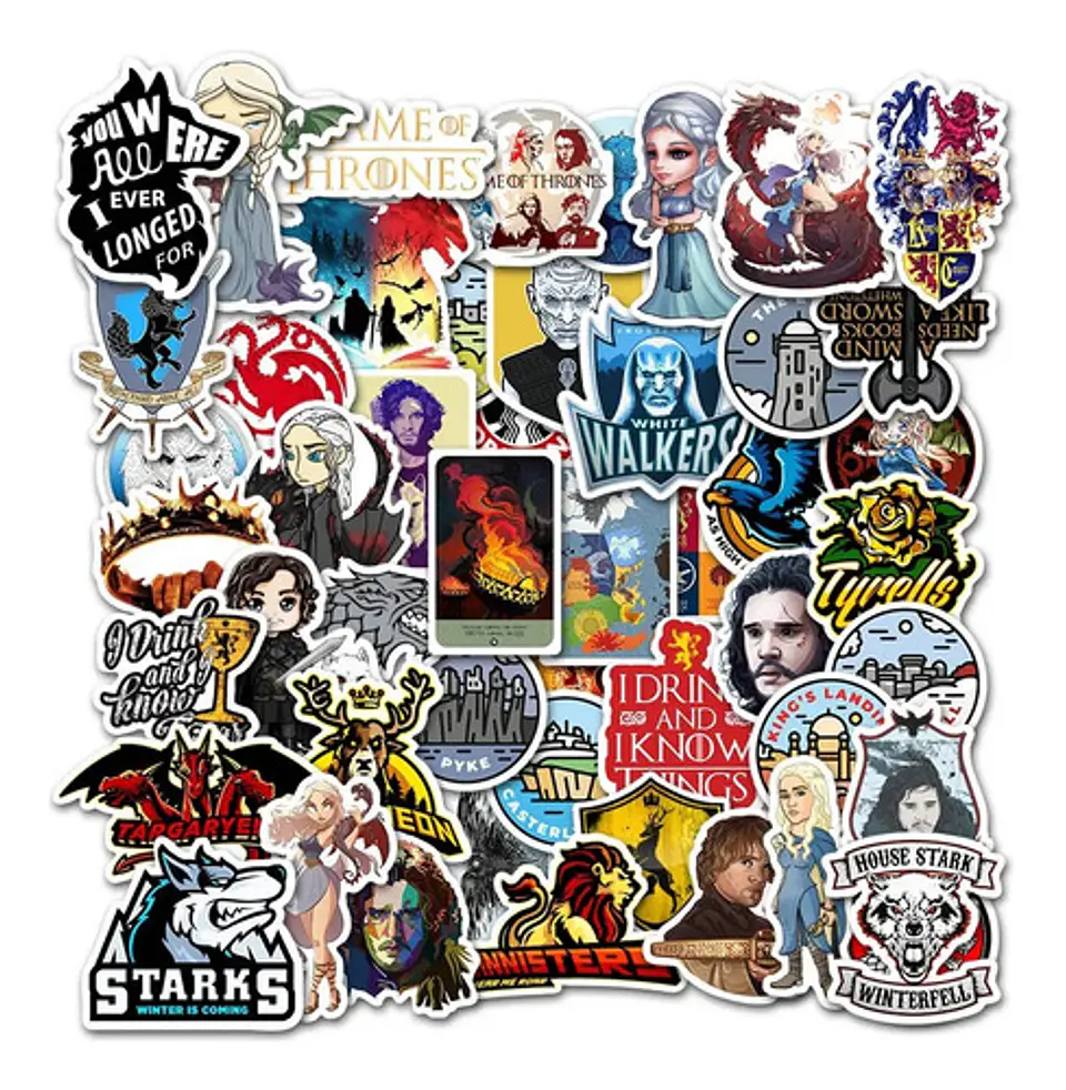 Game Of Thrones - Set 50 Stickers / Calcomanías / Pegatinas 2