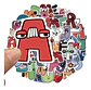 Alfabeto - Set De 50 Stickers / Calcomanias / Pegatinas - Miniatura 2