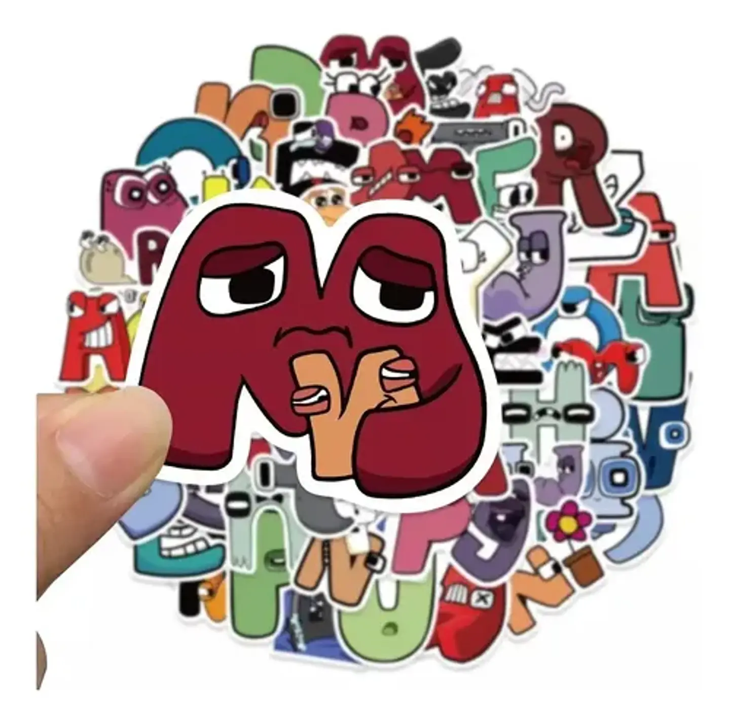 Alfabeto - Set De 50 Stickers / Calcomanias / Pegatinas 3
