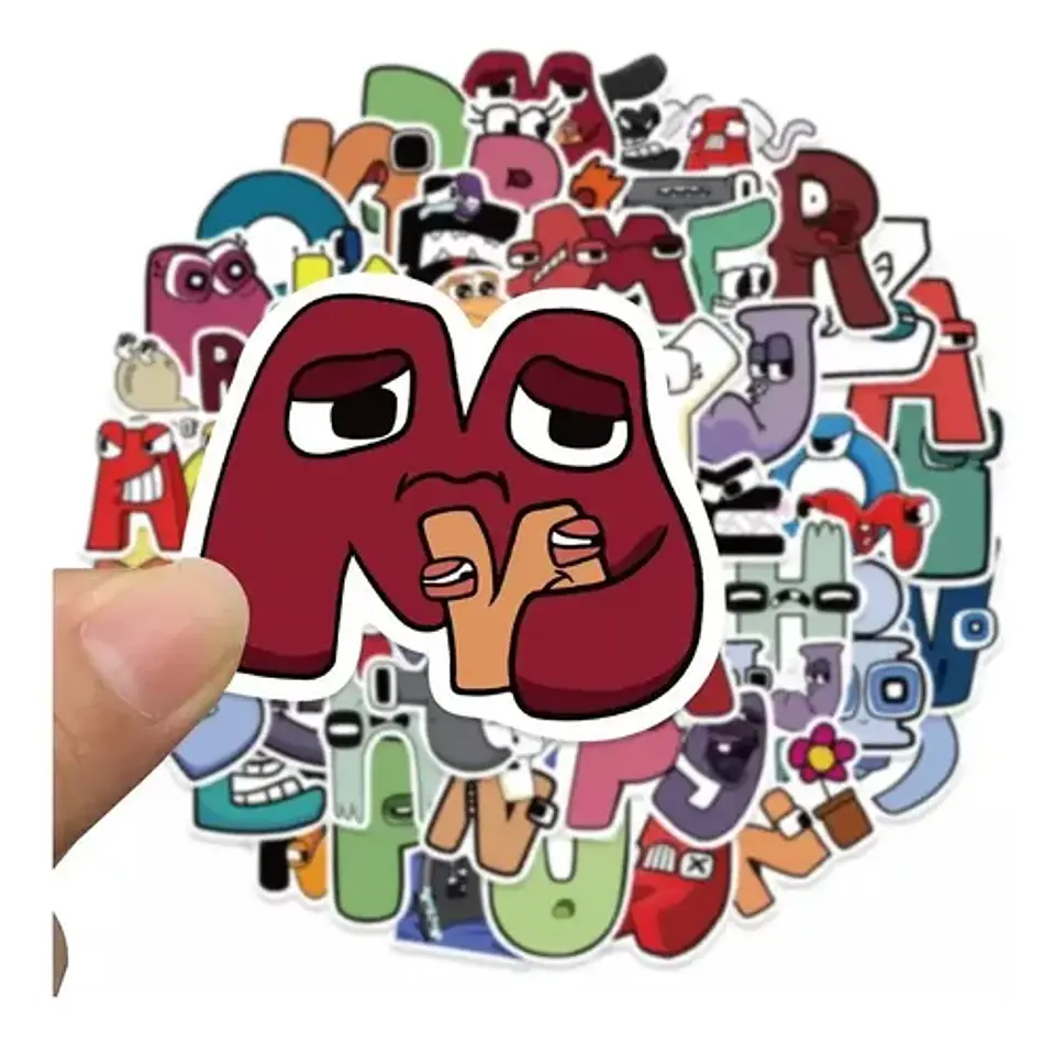 Alfabeto - Set De 50 Stickers / Calcomanias / Pegatinas 3