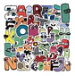 Alfabeto - Set De 50 Stickers / Calcomanias / Pegatinas - Miniatura 4